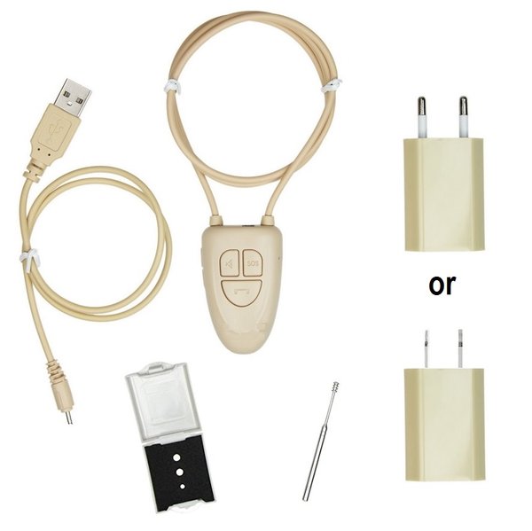 BLUETOOTH EARPIECE KIT WITH SOS HAND BUTTON and MP3 PLAYER CONTROL