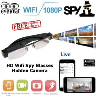 HD 1080P IP Wifi Spy Glasses Hidden Video Recorder Camera Motion Detection