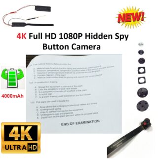 4K Spy Wi-Fi 1080P HD Module P2P Hidden Wireless Antenna Button Camera