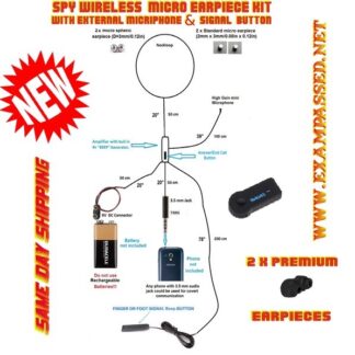 Premium Spy communication kit with External Microphone and SOS Button  with Blueetooth module